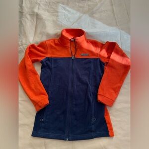 Columbia Bright Orange and Navy Fleece Jacket
